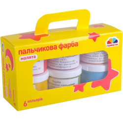 Краски пальчиковые 6 цветов 