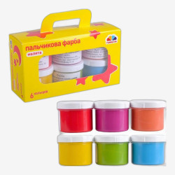 Краски пальчиковые 6 цветов 