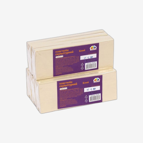 Пластилин скульптурный 800г RUDIX белый