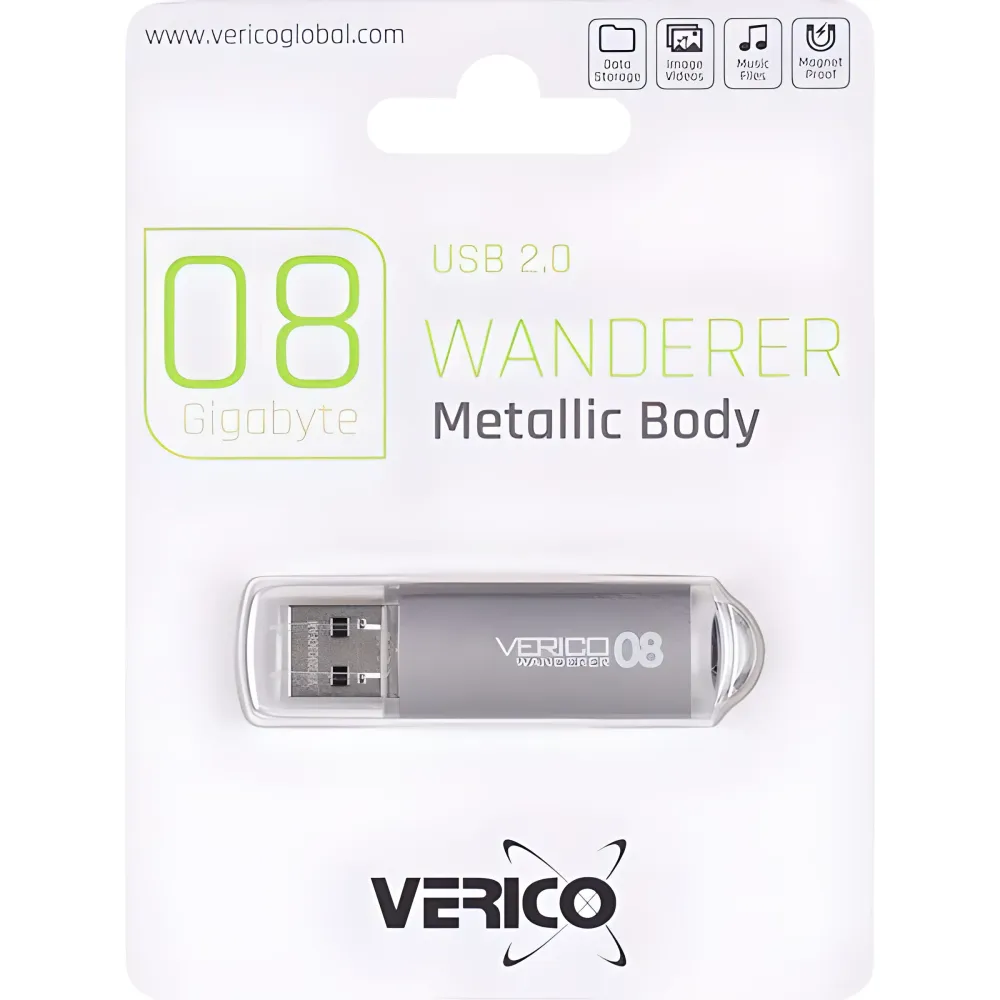 Флешка Verico USB 2.0 Wanderer Gray 8 ГБ