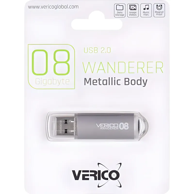 Флешка Verico USB 2.0 Wanderer Gray 8 ГБ