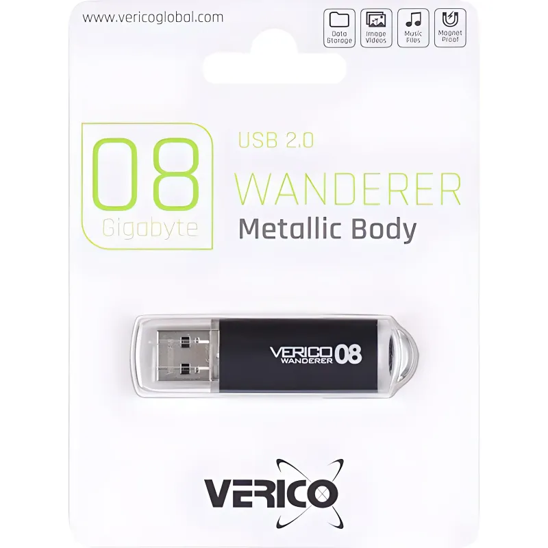 Флешка Verico USB 2.0 Wanderer Black 8 ГБ