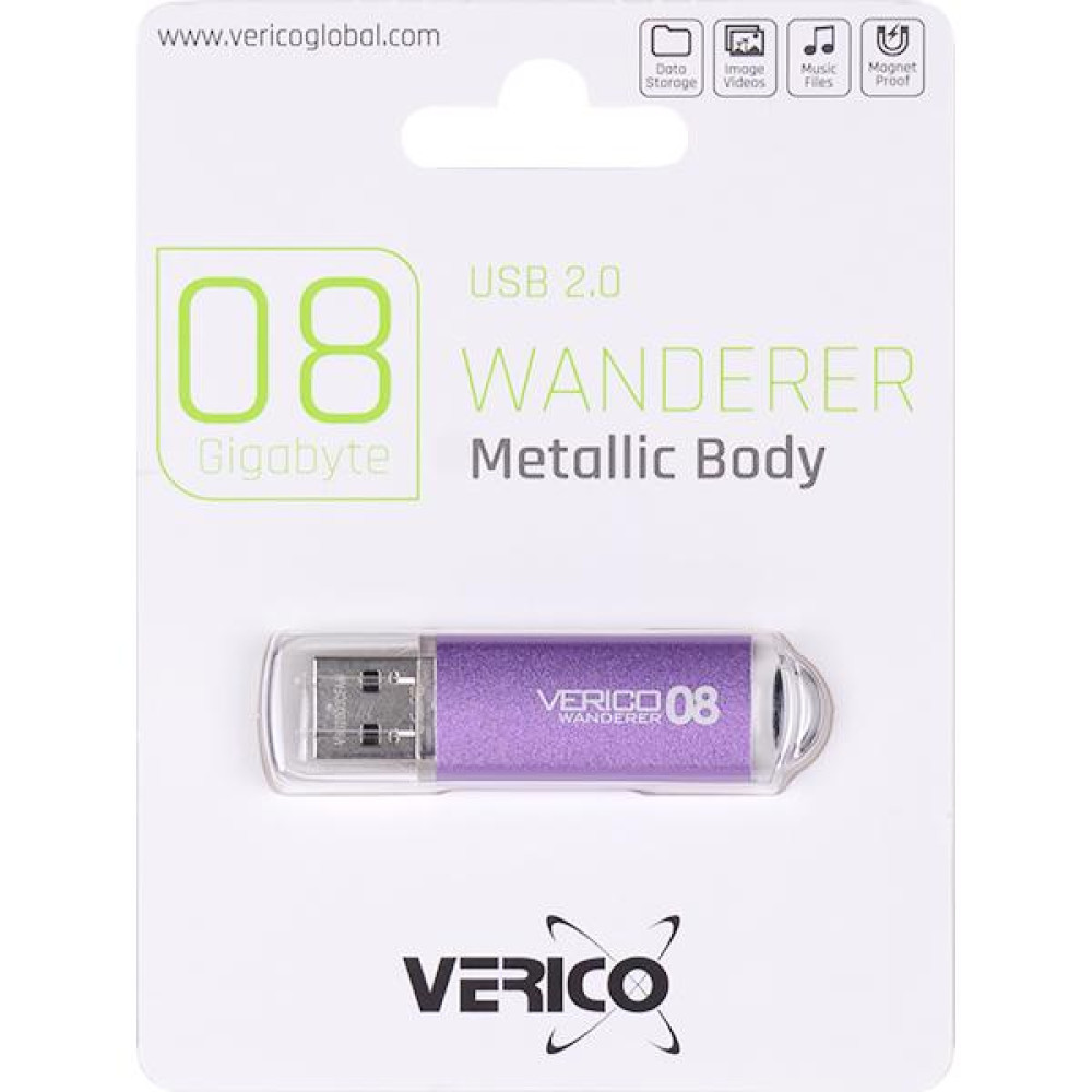USB флешка Verico Wanderer 8GB фіолетова