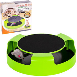 Іграшка для котів 25,5×6,5 см із кігтеточкою та мишкою