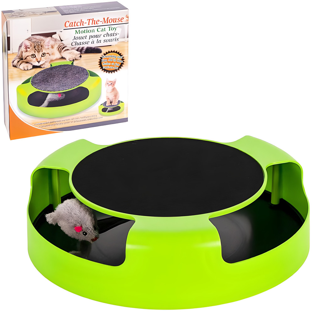 Іграшка для кішок інтерактивна з кігтеточкою та мишкою