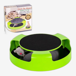 Игрушка для кошек 25,5*6,5см с когтеточкой и мышкой TV-24