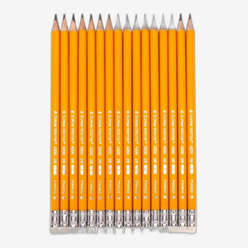 Графітні олівці MARCO 2B з гумкою, 144 шт