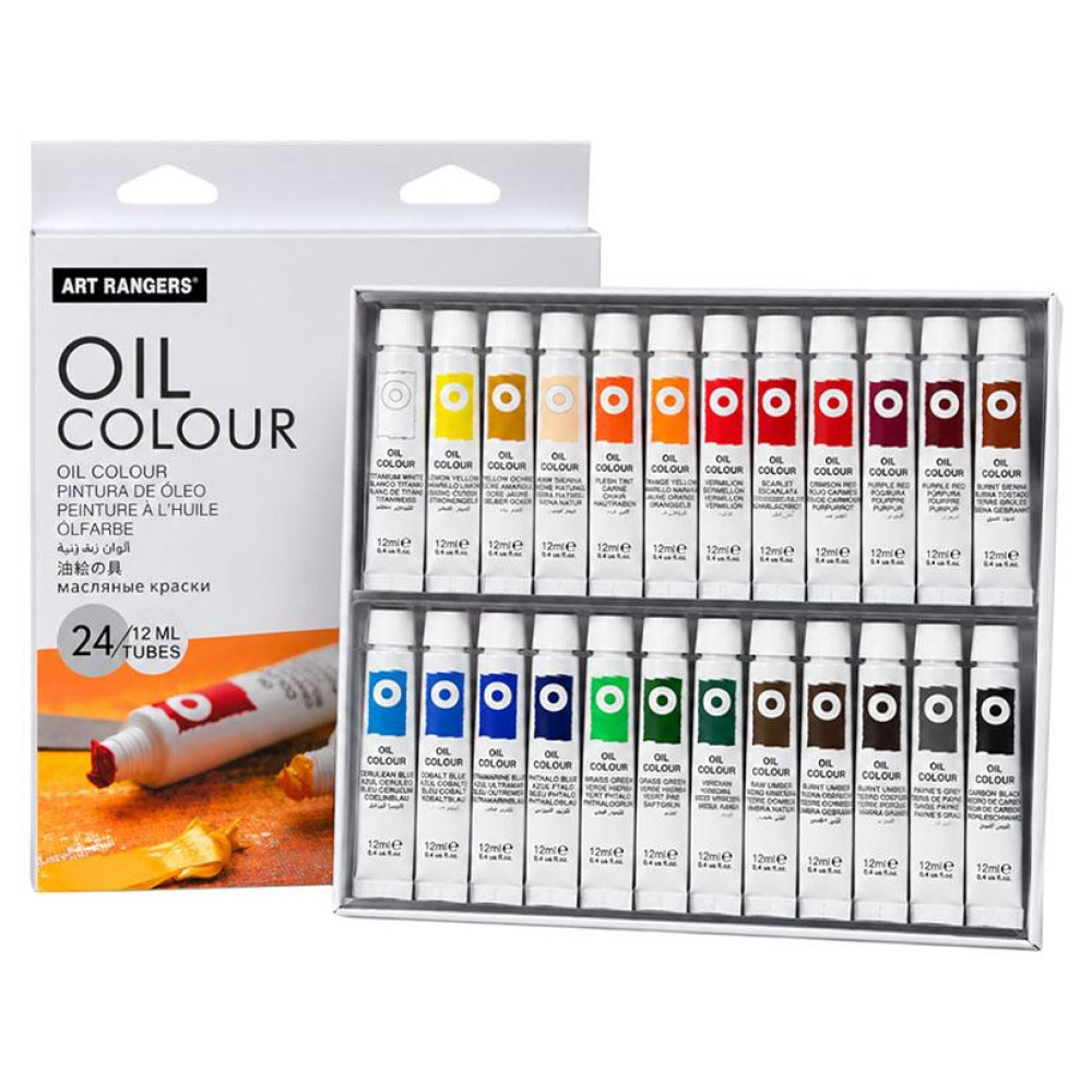 Олійні фарби Art Rangers Oil Colour, 24 кольори по 12 мл