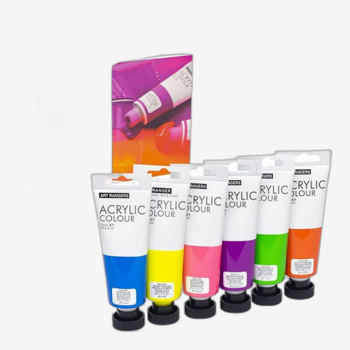 Неонові акрилові фарби Art Ranger 6 кольорів по 75 мл