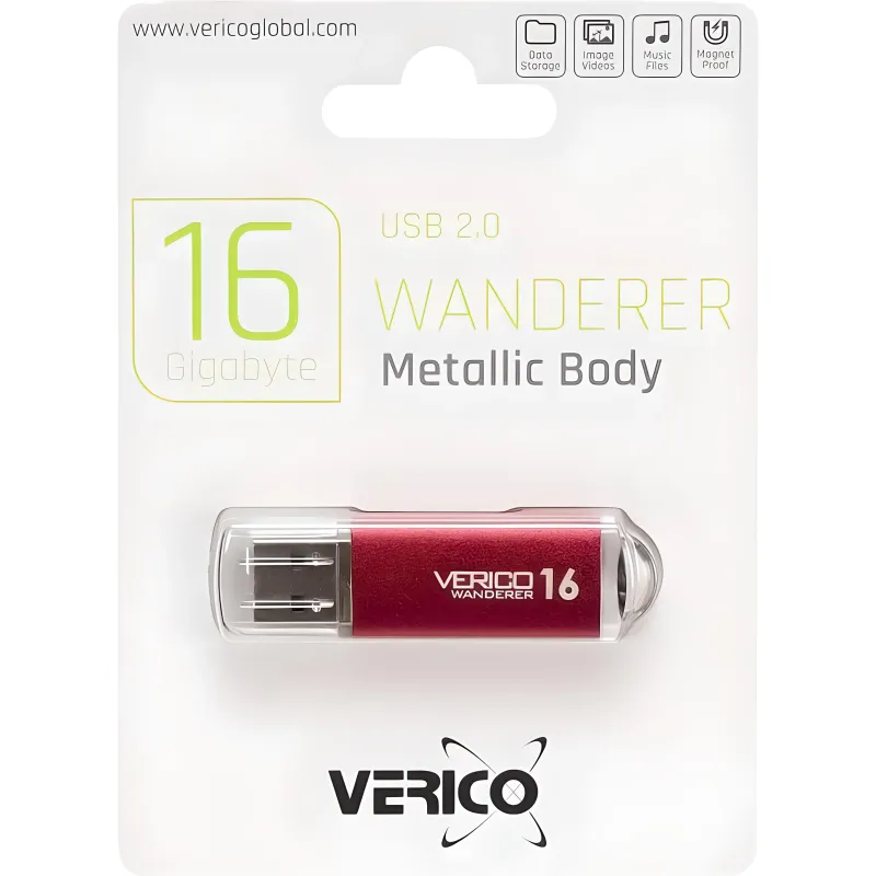 Флешка Verico USB 2.0 Wanderer Red 16 ГБ