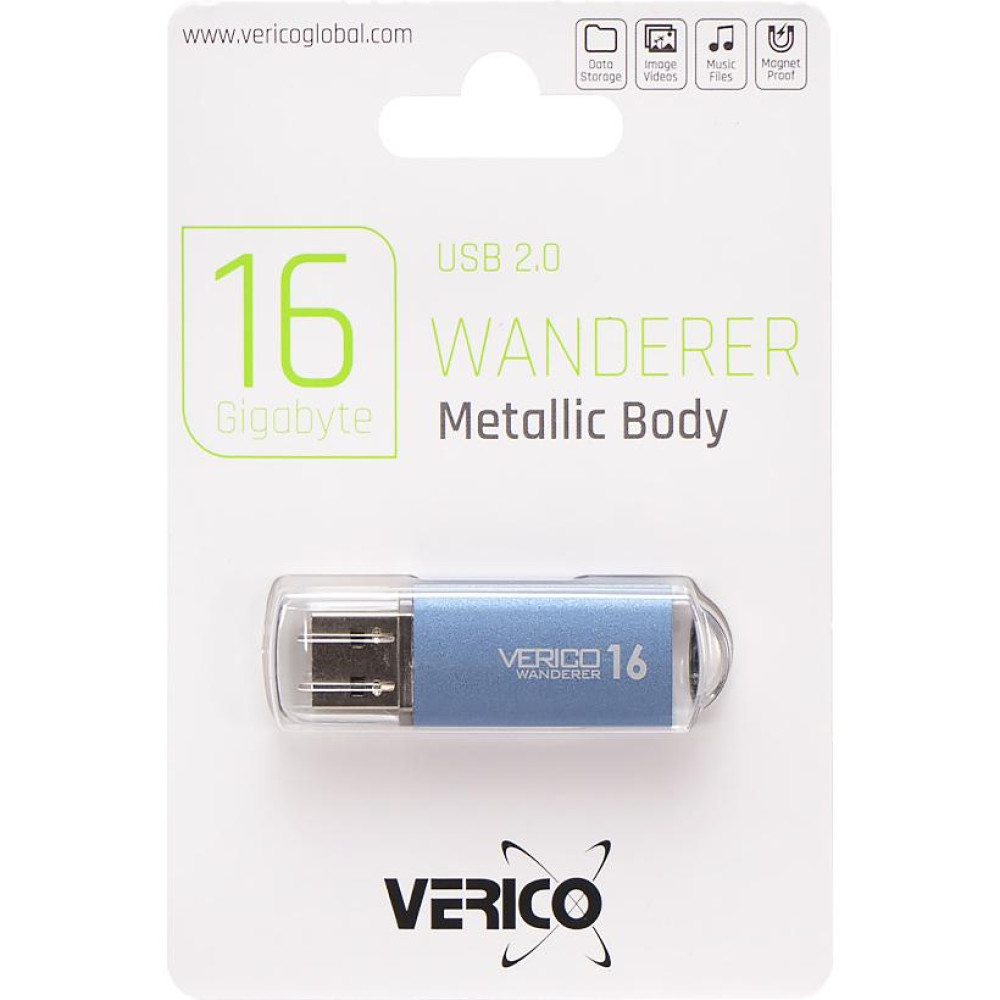 USB флешка Verico 16GB Wanderer SkyBlue компактная