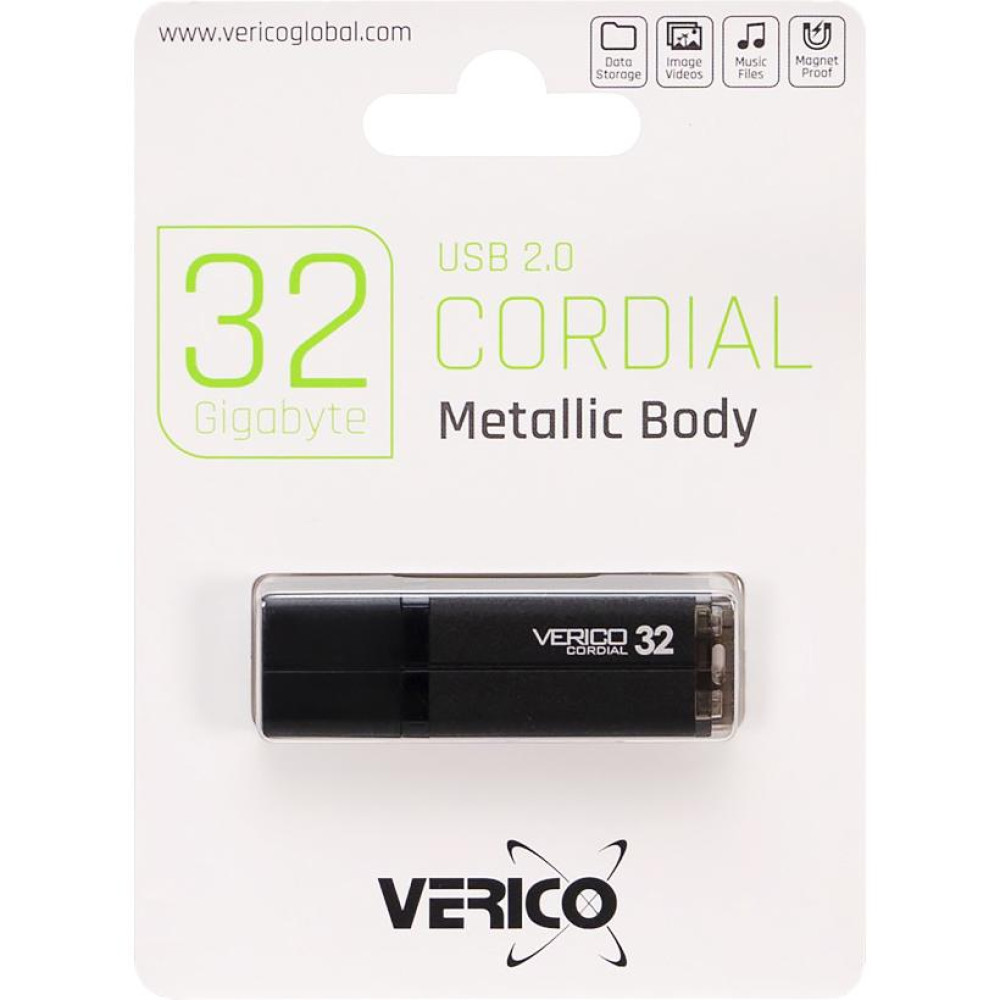 Флешка USB 32GB Verico Cordial Black чорна