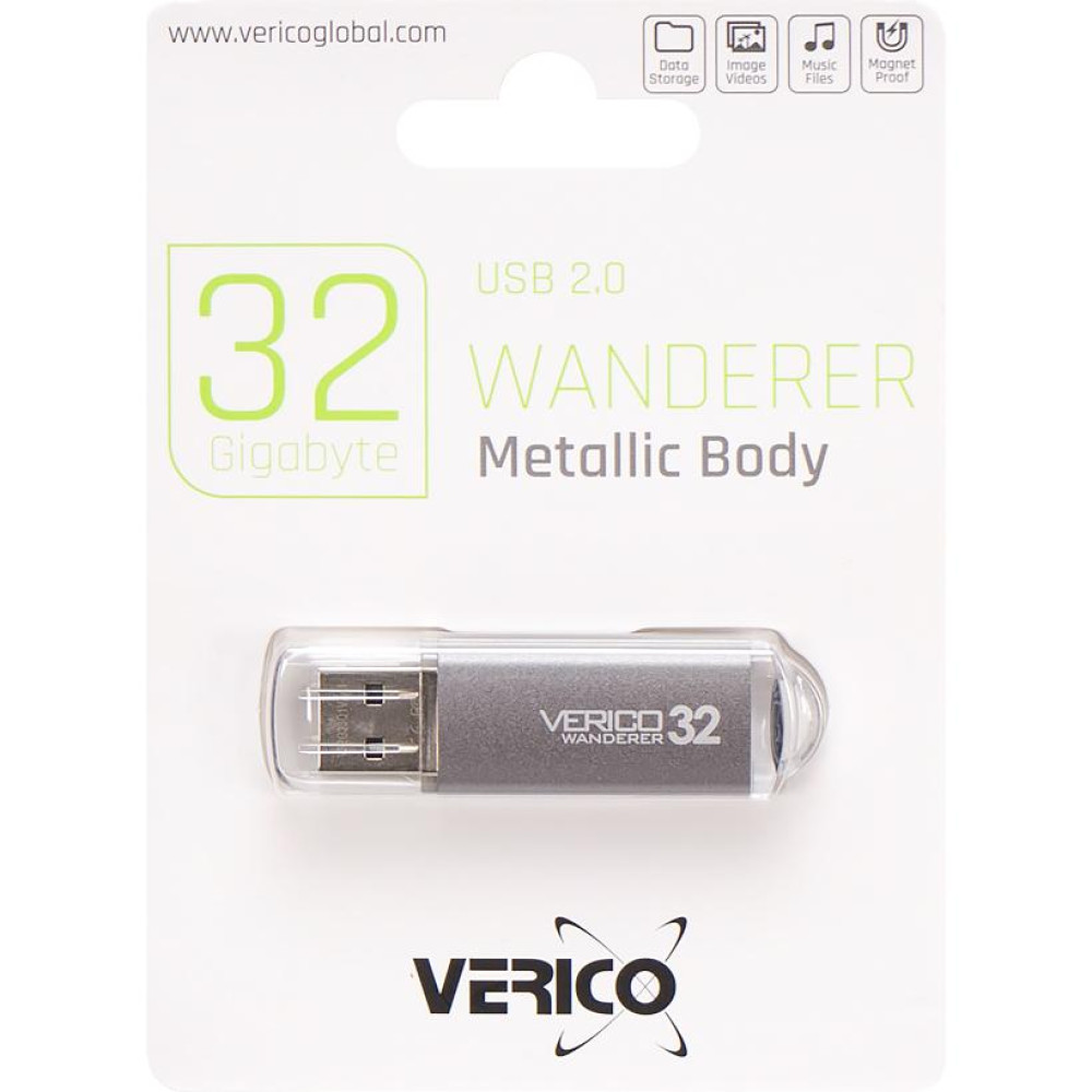 USB флешка Verico 32GB Wanderer Gray - передача даних
