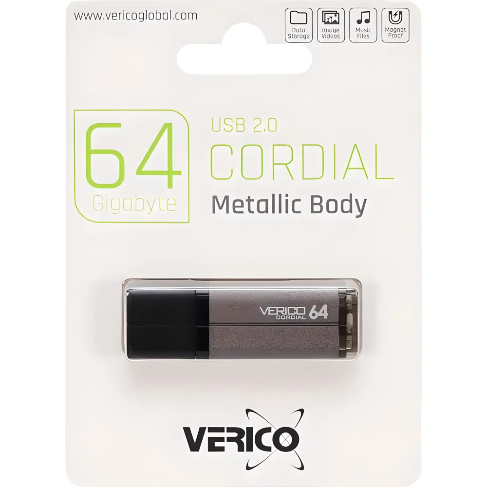 Флешка Verico USB 2.0 Cordial Gray 64 ГБ