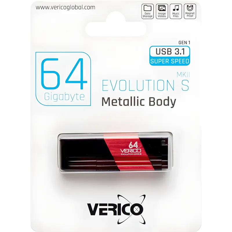 Флешка Verico USB 3.1 64 ГБ MKII Cardinal Red