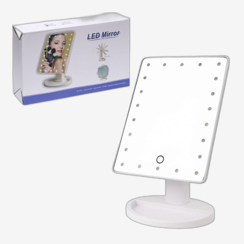 Зеркало для макияжа 26*12см с LED-подсветкой прямоугольное SF-317/JK-085M