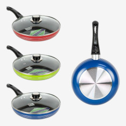 Сковорода с антипригарным покрытием и крышкой D22см 367-2