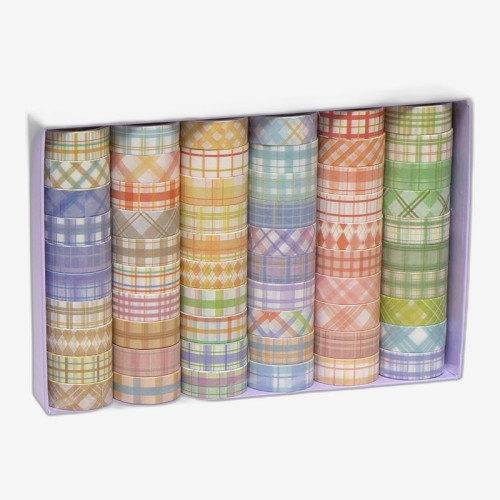 Набор Скотч декоративный бумажный 60шт XM-2270 1,5см*2м