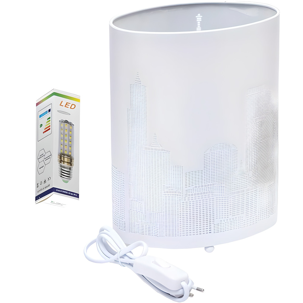 Лампа декоративна LED Місто біла 27х20см