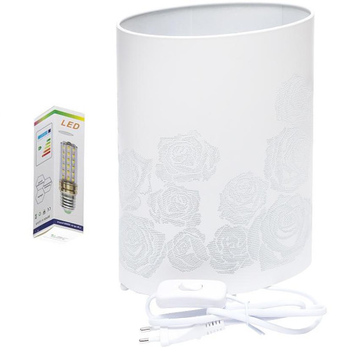 LED-нічник декоративний «Троянди» 27×20 см білий T8010