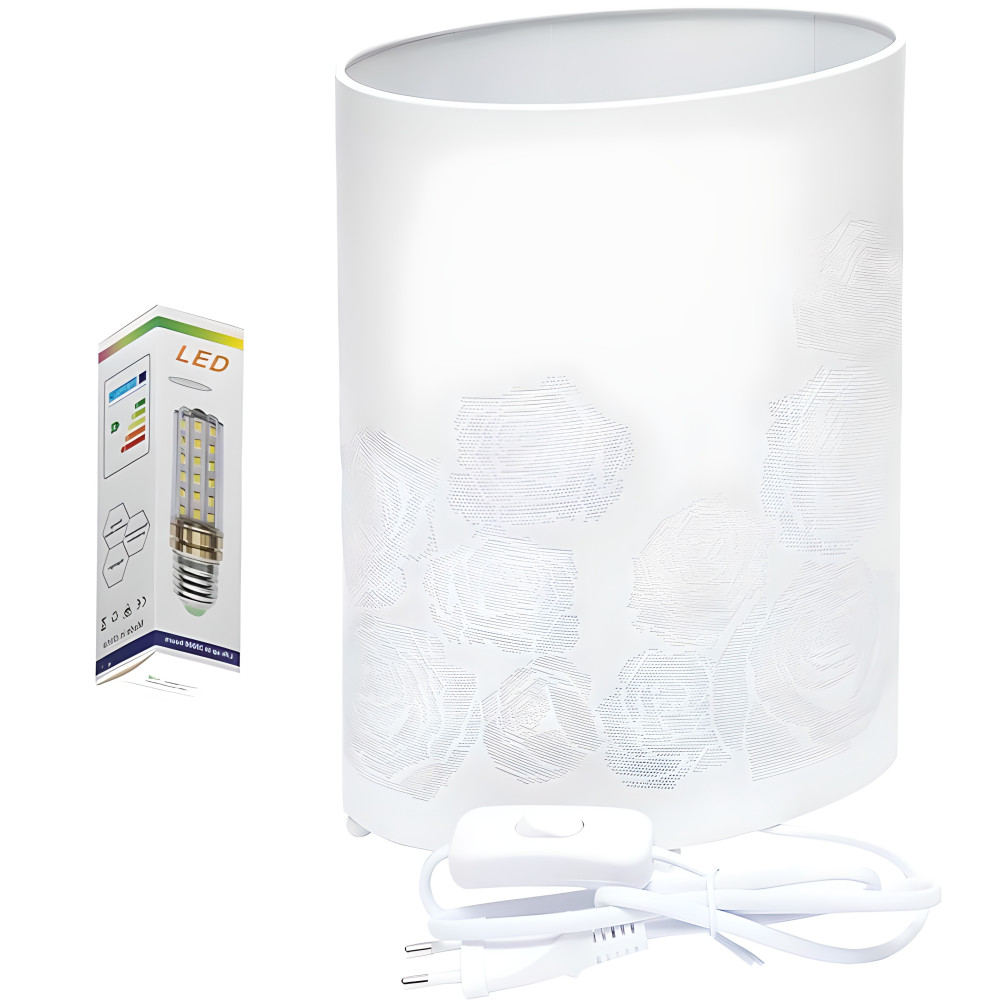 Лампа декоративна LED Троянди біла 27х20см