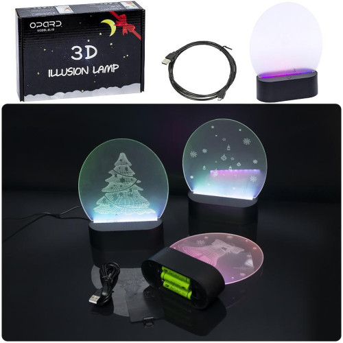 3D LED нічник «Новий Рік» мікс