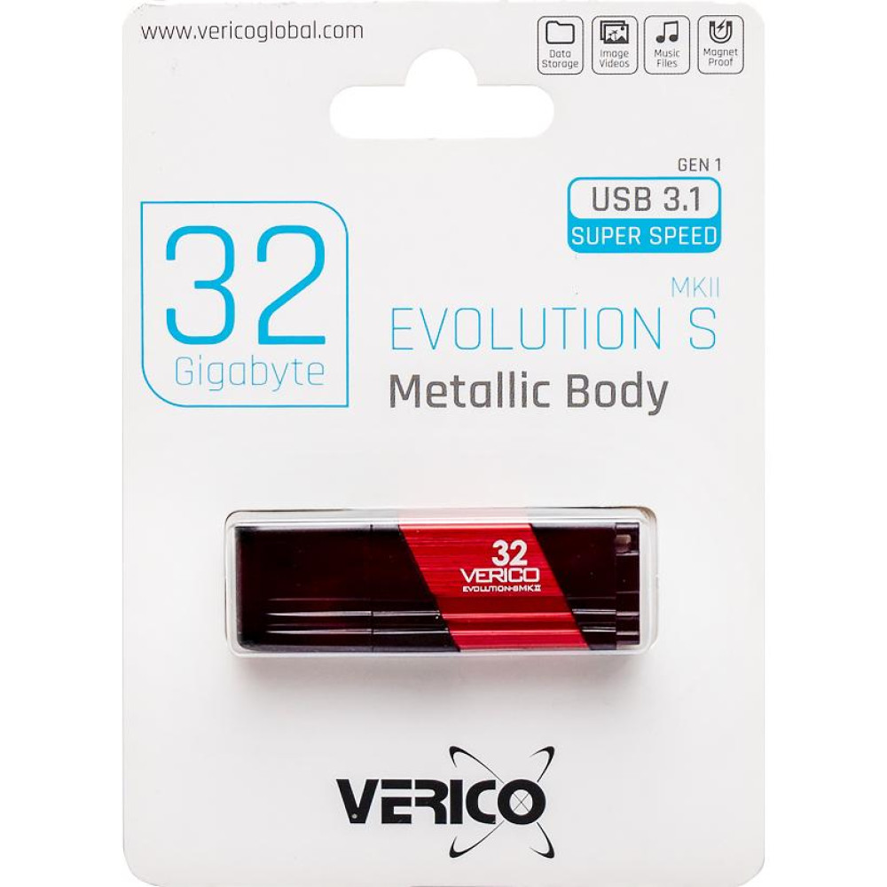Флешка USB 32GB Verico MKII Cardinal Red USB 3.1
