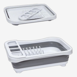 Сушилка для посуды 42*32*12см настольная складная, силикон/пластик 117-030