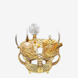 Набор для чаепития золотой на подставке B22J3128