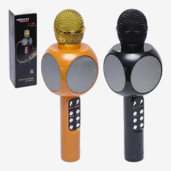 Микрофон караоке беспроводной с колонкой и подсветкой WS1816