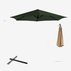 Зонт складной 3м на боковой стойке металл/ткань ZT-19143-17