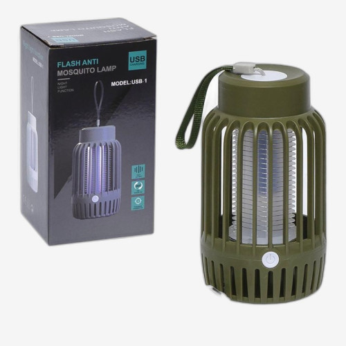 Акумуляторна лампа-пастка від комарів 17×9,5×9,5 см, 1,3 Вт