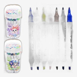 Набор маркеров для рисования 36 цветов 241-36 скошенный/круглый наконечник,  в пластиковом боксе