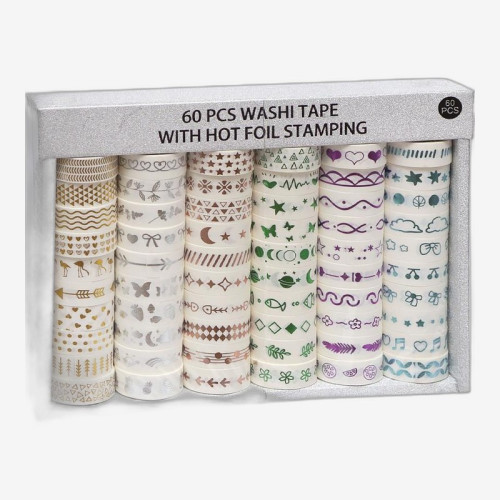 Набор Скотч декоративный  бумажный 60шт XM-JD2842B