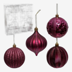 Набор елочных шаров 16шт D8см 