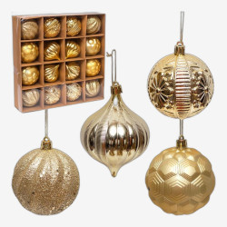 Набор елочных шаров 16шт D8см 