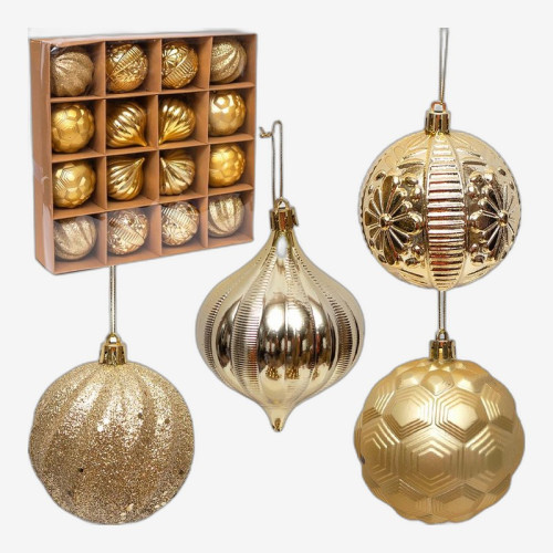 Набор елочных шаров 16шт D8см 