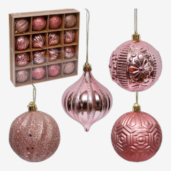 Набор елочных шаров 16шт D8см 