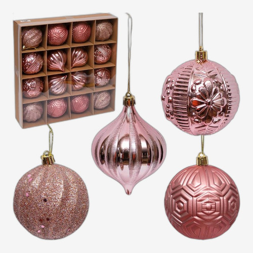 Набор елочных шаров 16шт D8см 