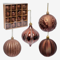 Набор елочных шаров 16шт D8см 