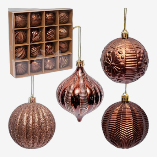 Набор елочных шаров 16шт D8см 