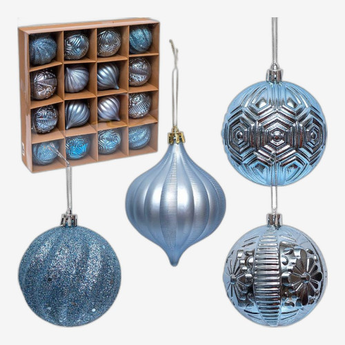 Набор елочных шаров 16шт D8см 