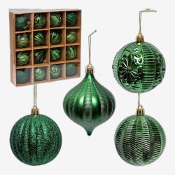 Набор елочных шаров 16шт D8см 