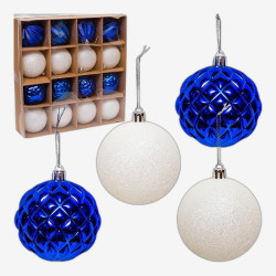 Набор елочных шаров 16шт D8см 