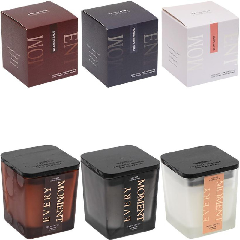 Свічка ароматична 470г Nordic Home у склянці 8×6×6см