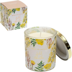 Ароматична свічка 510 г «Gold Achillea» у стакані з кришкою