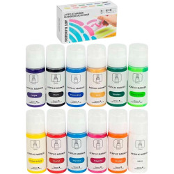 Акрилові маркери Art Rangers 12 кольорів, наконечник 18 мм, 60 мл