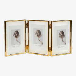 Фоторамка металлическая на 3 фото 13*18см GOLD 5R 12001T7G