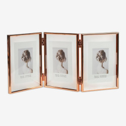 Фоторамка металлическая на 3 фото 13*18 см Rose Gold 5R 12001T7R
