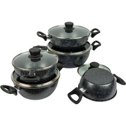 Набор кастрюль с антипригарным покрытием 5шт 1/1,2/2/3/4л с крышками